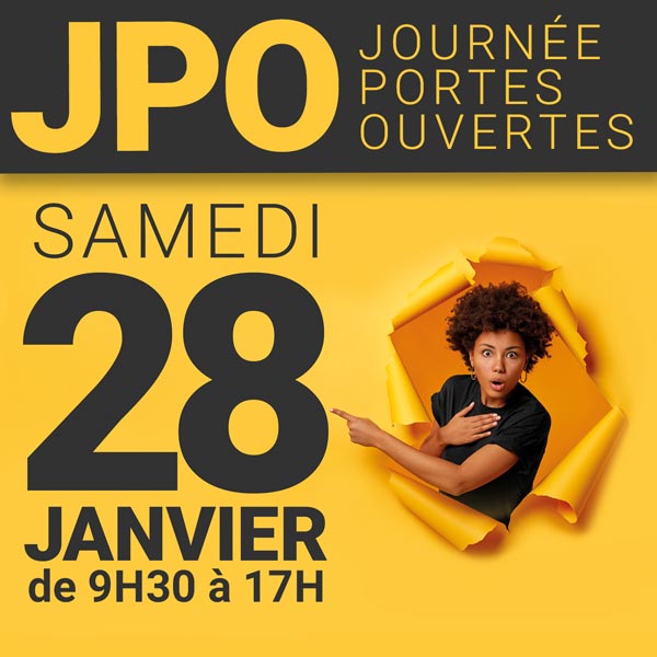 Journée Portes Ouvertes le samedi 28 janvier 2023 de 9h30 à 17heures. Tourcoing